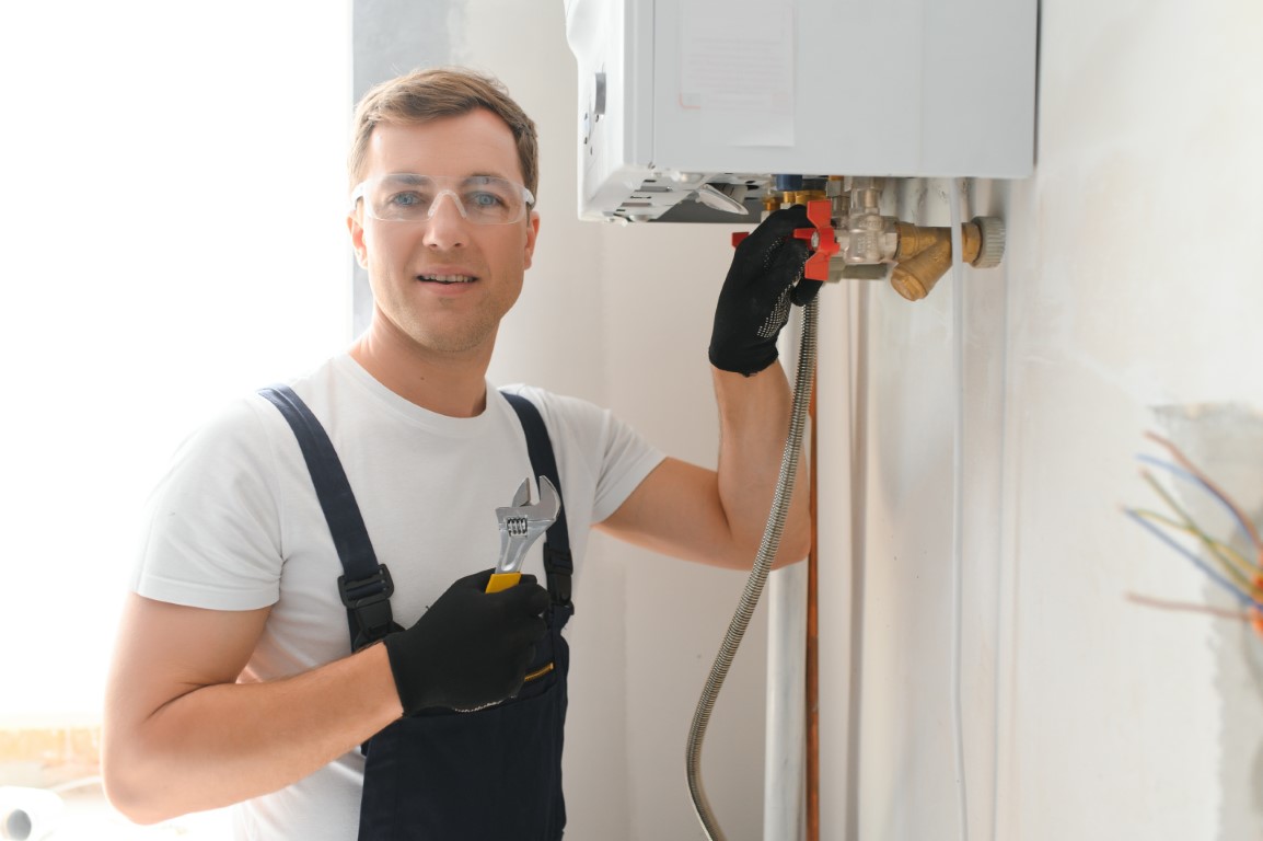 Técnico realizando diagnóstico a caldera Vaillant en Torrejón de Ardoz